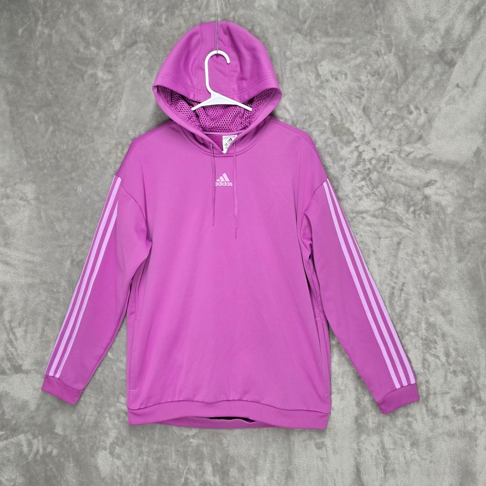 Adidas Womens‎ Medium Gear Up Hoodie Sweatshirt Semi Pulse Lilac Athleisure Gym